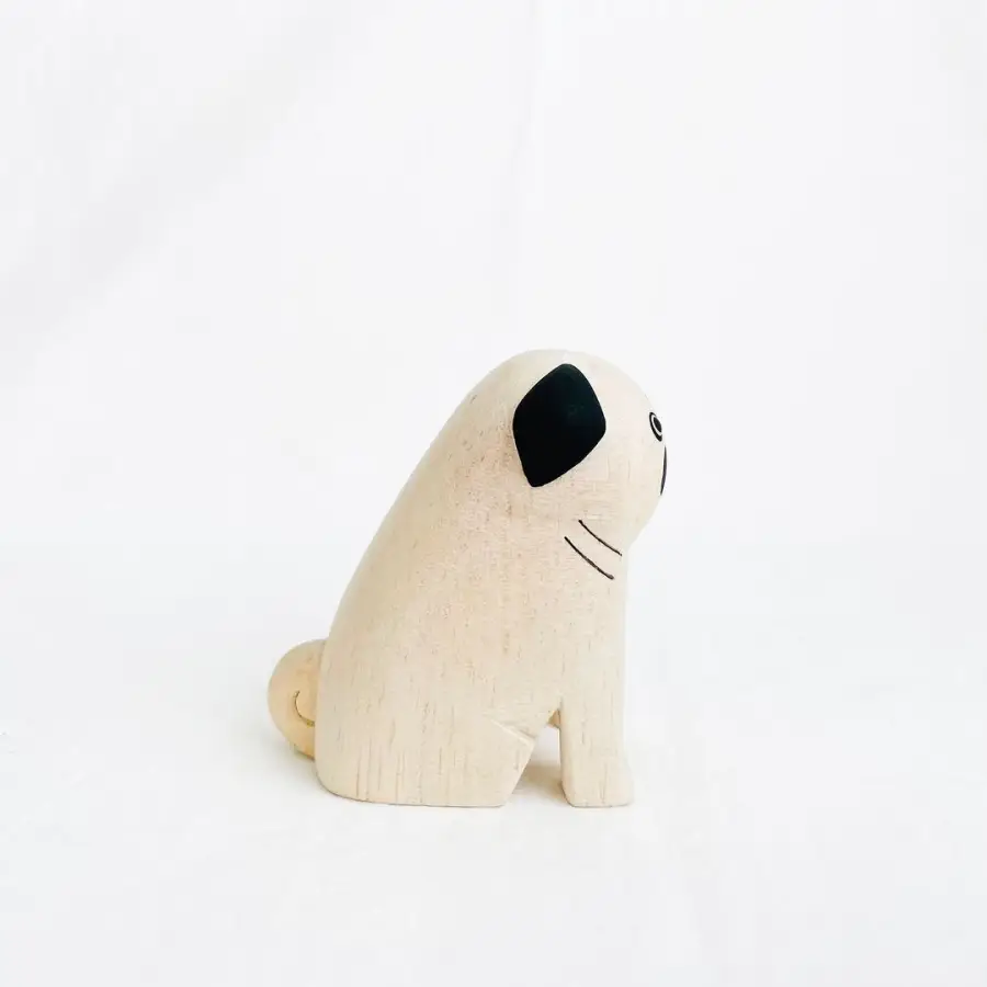 Figurine Chien Carlin en Bois (Copy) - Image 5