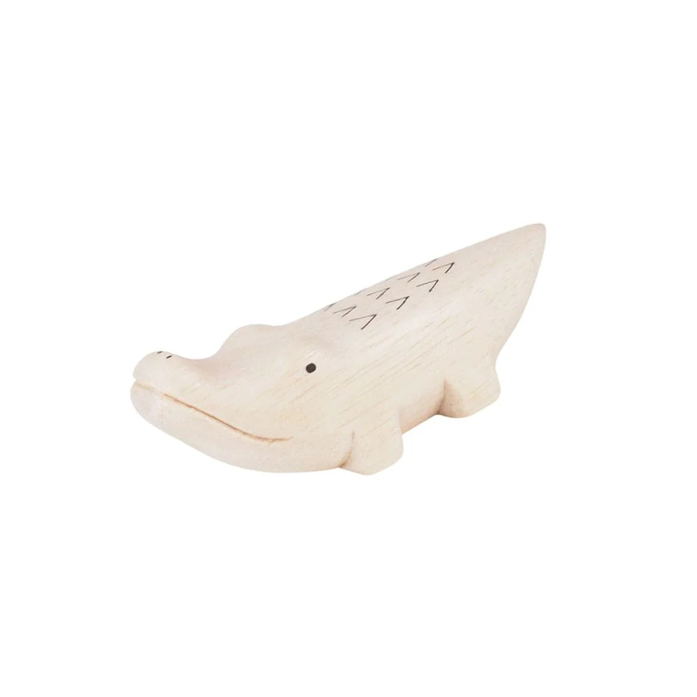 Figurine Crocodile en Bois