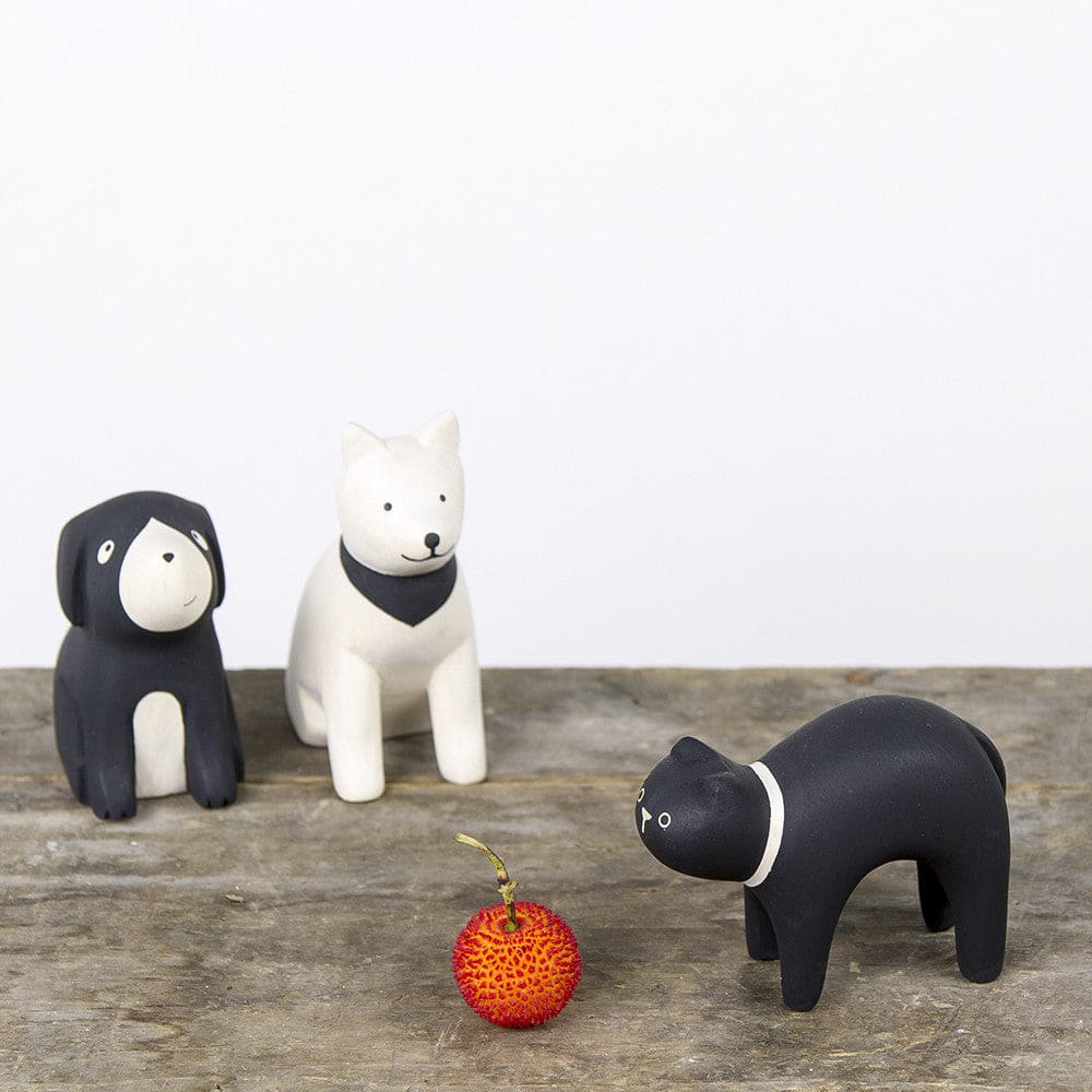Figurine en bois - Chat Noir - Image 2