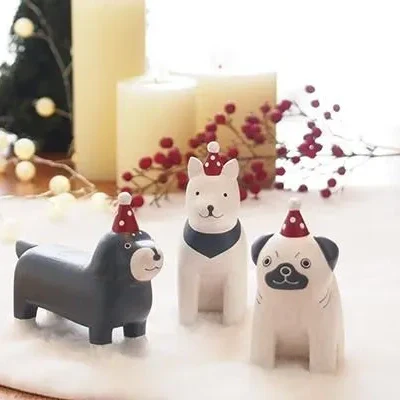 Figurine en bois – Chien Akita – Noël Polepole - Image 6
