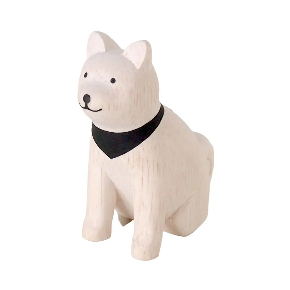 Figurine en bois- Chien Akita