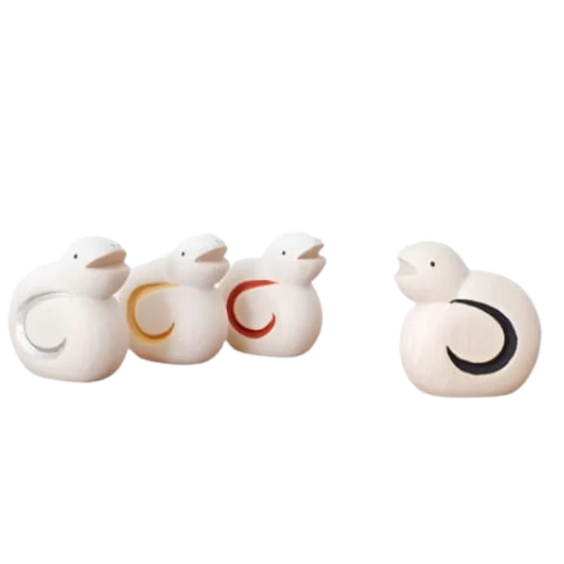 Figurine en bois - Collection zodiaque - Set de 4 Serpents