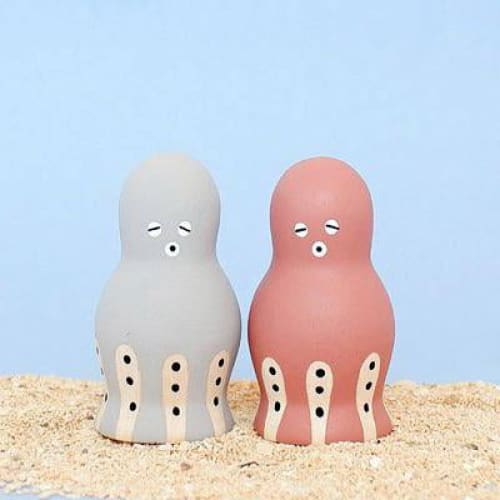 Figurine en bois été - Poulpe gris - Image 5