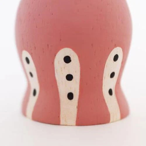 Figurine en bois été - Poulpe rose - Image 5