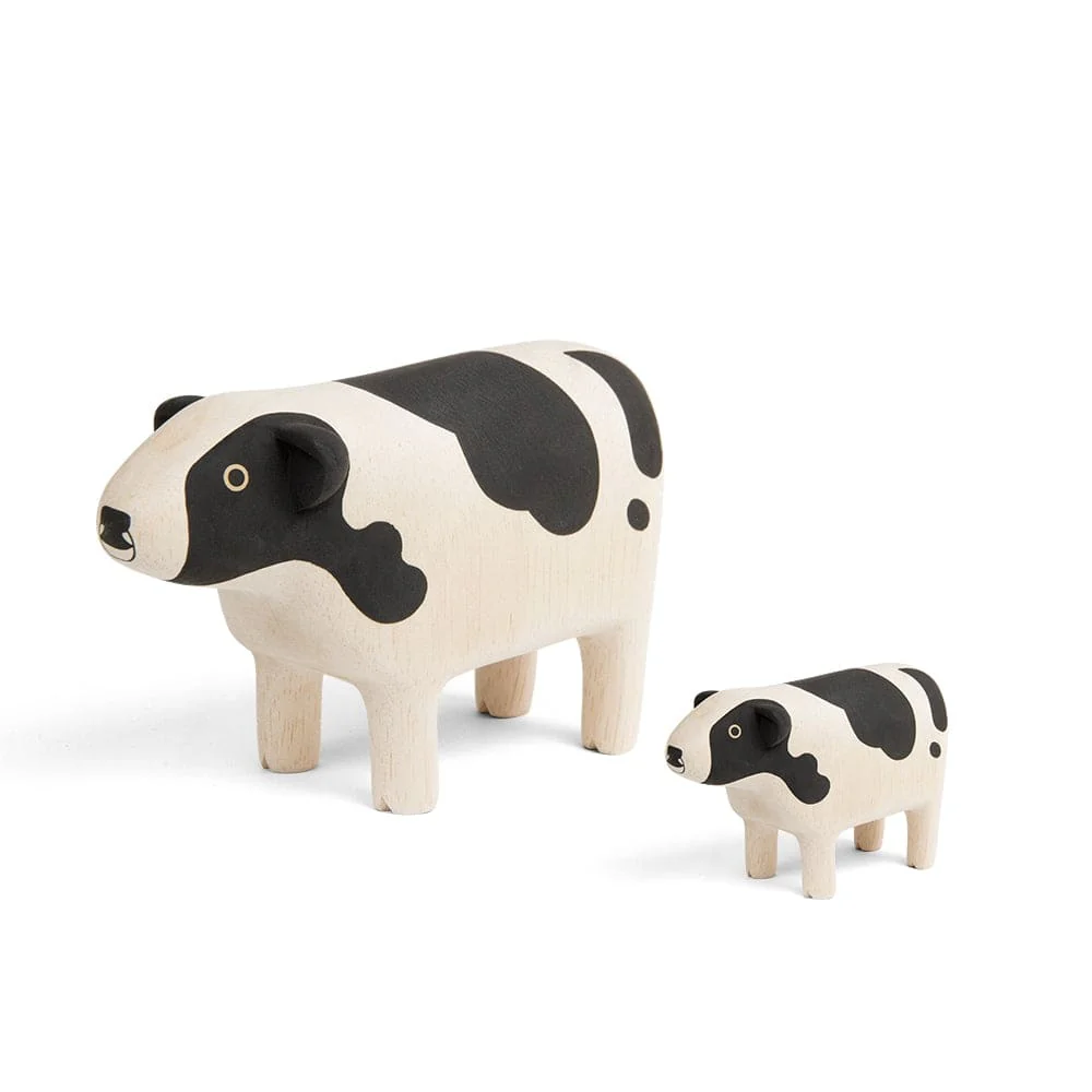 Figurine en bois grande taille - Vache - Image 2