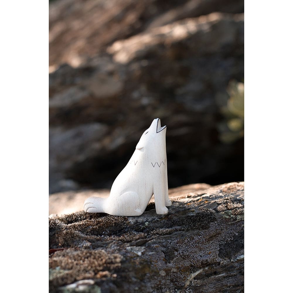 Figurine en bois - Loup - Image 3