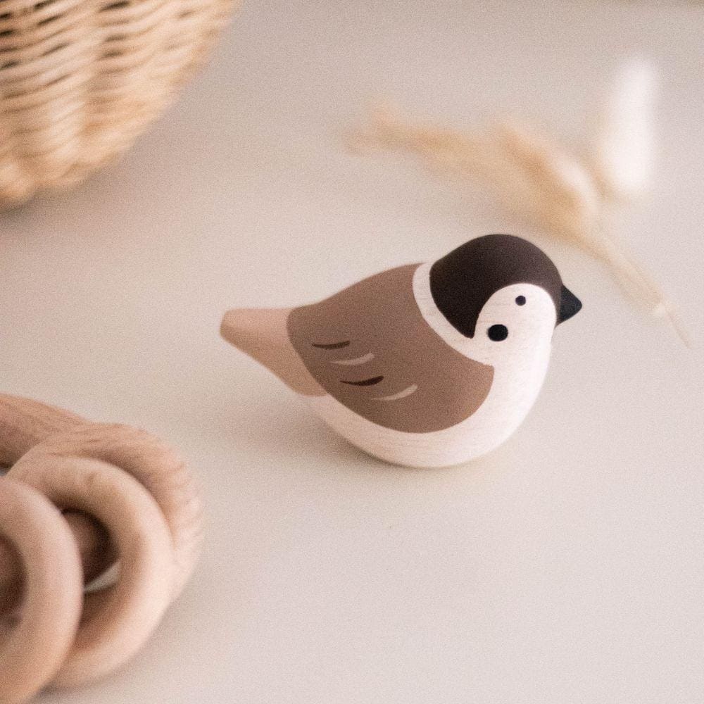 Figurine en bois  - Moineau - Image 3