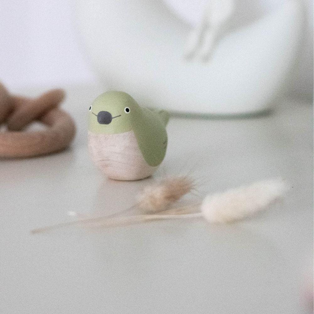 Figurine en bois - Oiseau aux yeux blancs du Japon - Image 3