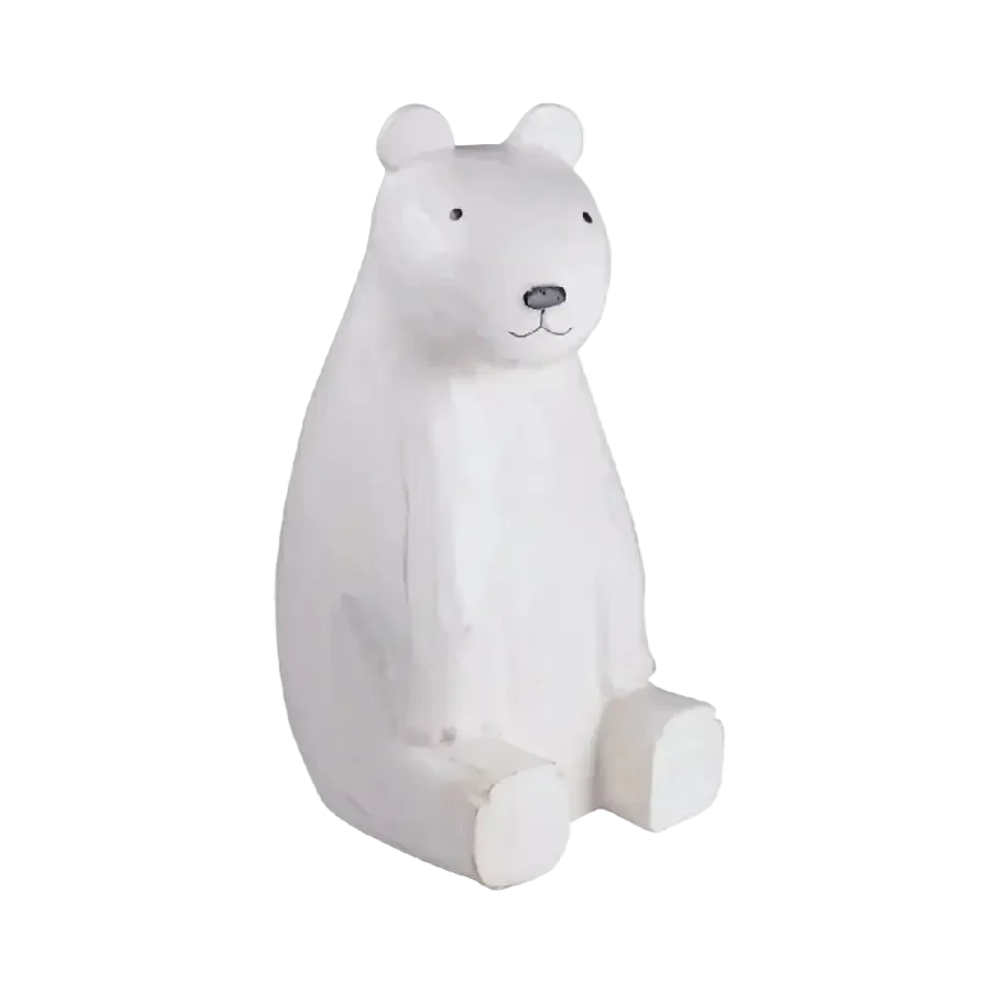 Figurine en bois – Ours polaire assis (parent)