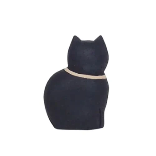 Figurine en bois Oyako - Chaton noir - Image 3