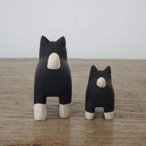 Figurine en bois Oyako - Chiot Shiba inu - Image 2