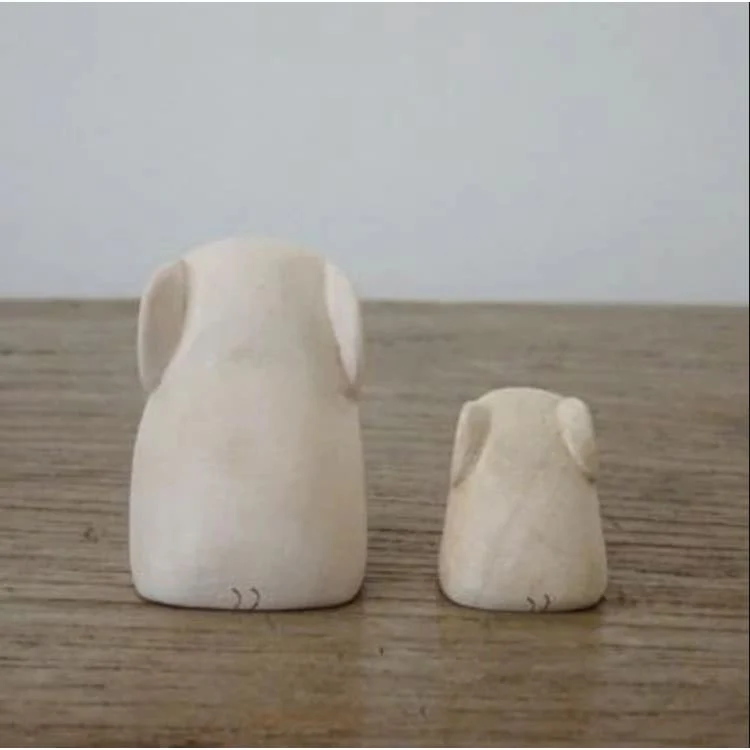 Figurine en bois Oyako - Eléphanteau - Image 4