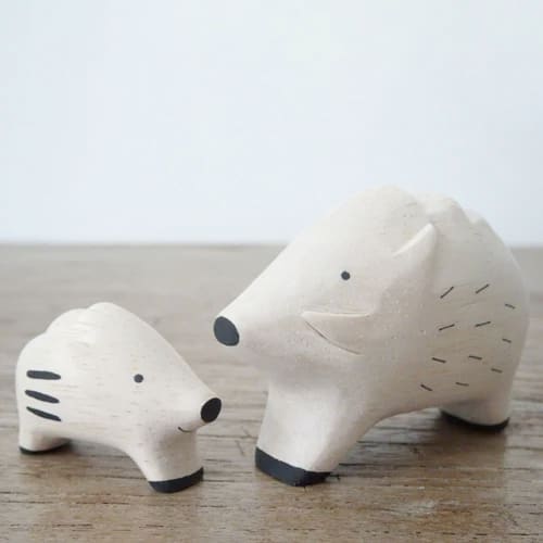 Figurine en bois Oyako - Marcassin - Image 3