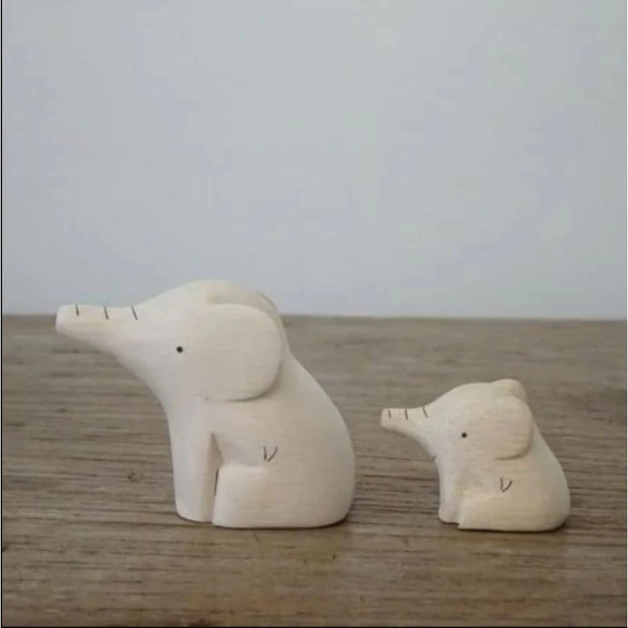 Figurine en bois Oyako - Parent éléphant - Image 3