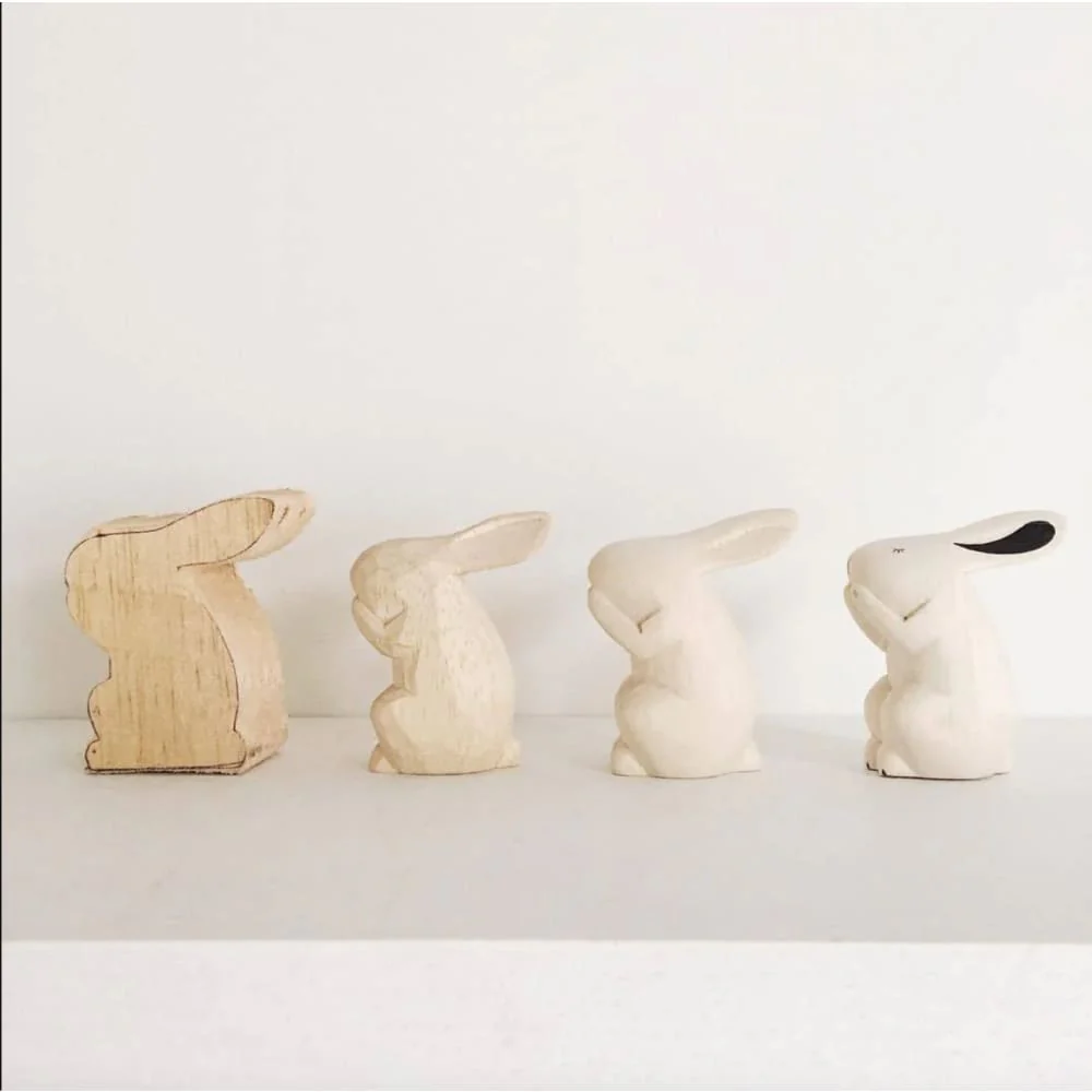 Figurine en bois Oyako - Parent lapin - Image 7