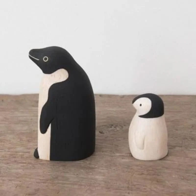 Figurine en bois Oyako - Parent pingouin - Image 4