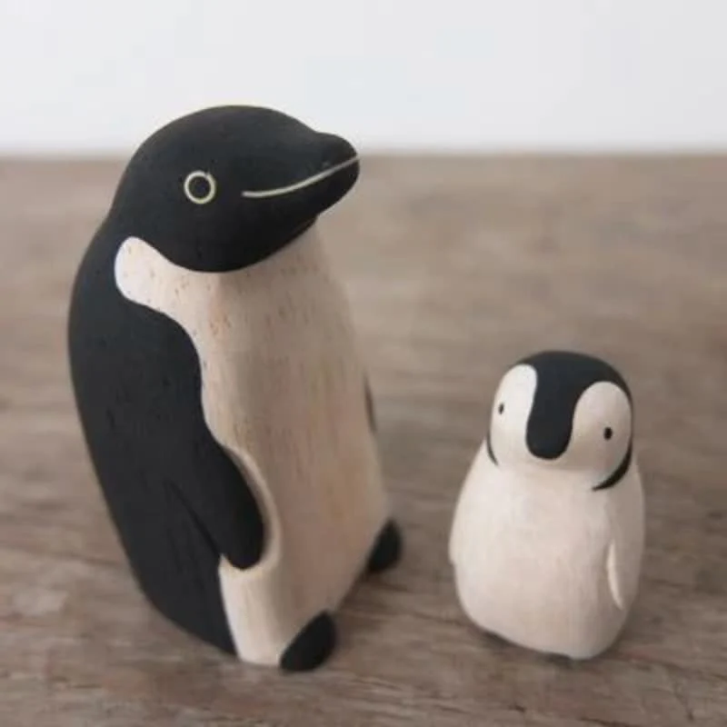 Figurine en bois Oyako - Parent pingouin - Image 5
