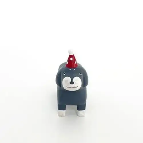 Figurine en bois – Teckel – Noël - Image 2