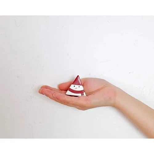 Figurine en Bois triangulaire - Bonhomme de Neige - Image 5
