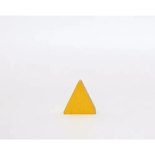 Figurine en Bois triangulaire - Père Noël - Doré - Image 3