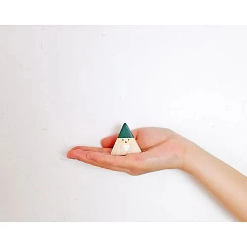 Figurine en Bois triangulaire - Sapin de Noël - Vert - Image 4