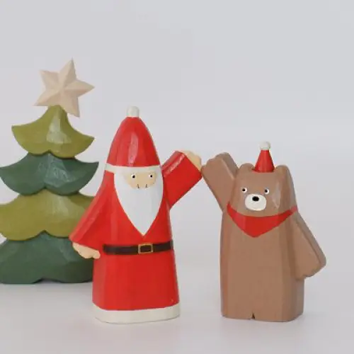 Figurine Ours T-Lab High Touch de Noël en Bois - Image 3