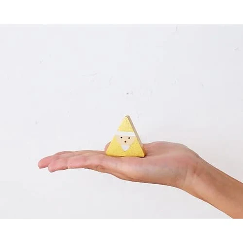 Figurine Père Noël Triangulaire de Noël Or - Image 4