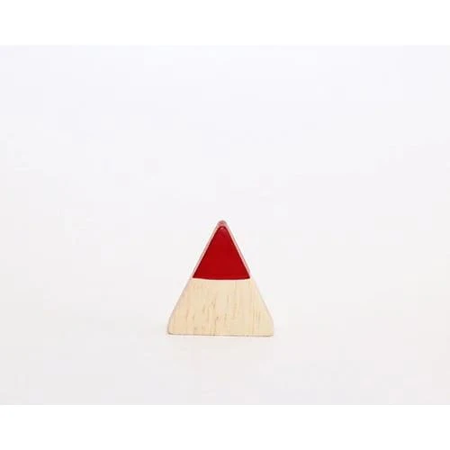 Figurine Père Noël Triangulaire de Noël Rouge - Image 3