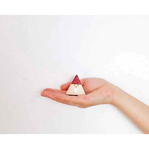 Figurine Père Noël Triangulaire de Noël Rouge - Image 4