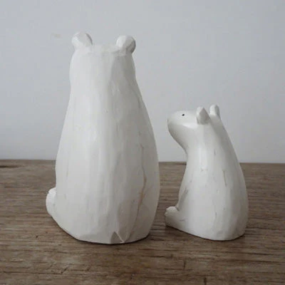 Figurine en bois – Ours polaire assis (enfant - Image 3